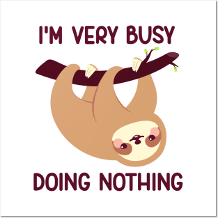 Cute lazy sloth Posters and Art